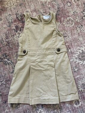 Old Navy Khaki Pinafore Uniform Dress